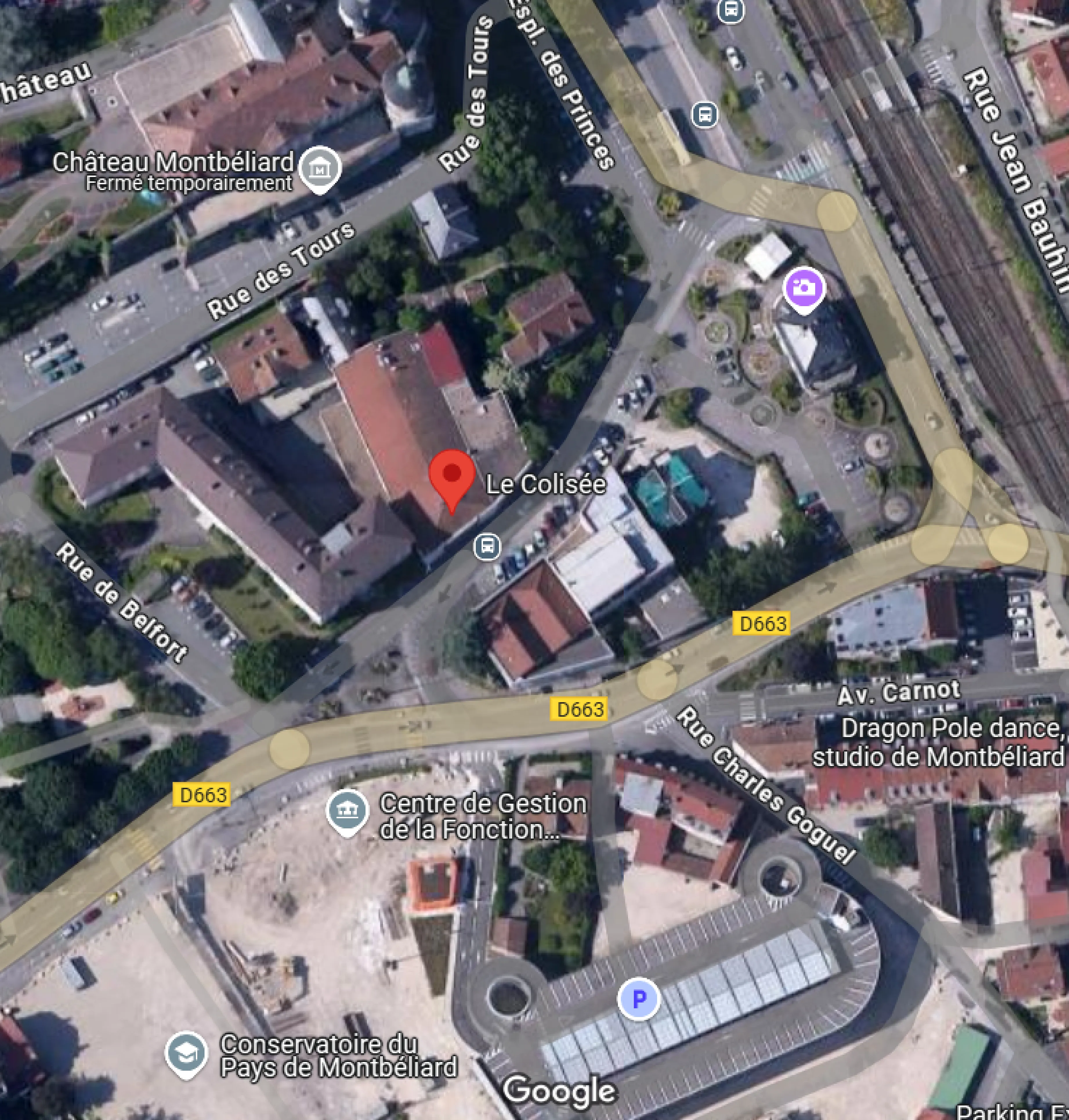 Carte du cinémade Montbéliard